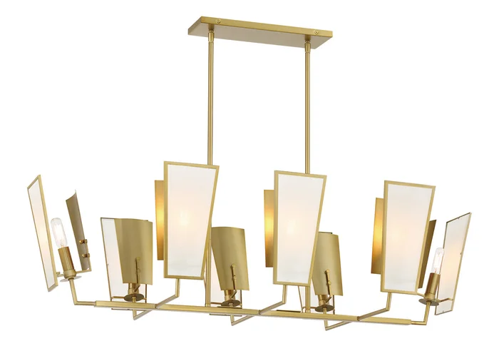 Minka-Lavery 2679-695 Ricochet Eight Light Island Pendant, Soft Brass