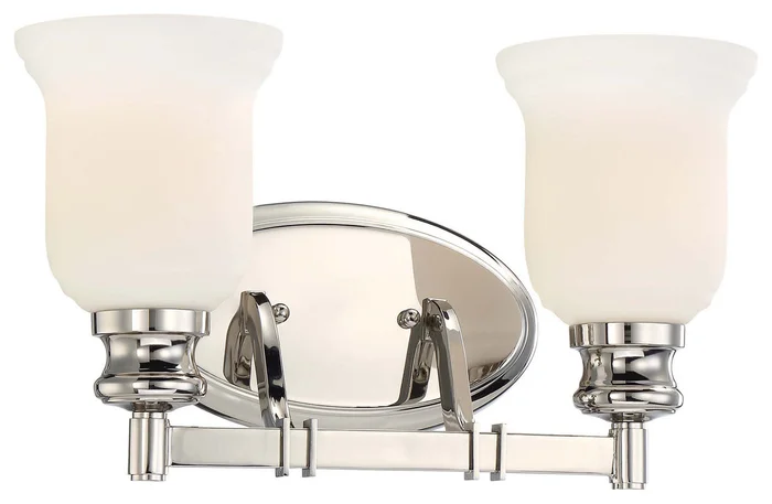 Minka-Lavery 3292-613 Audrey’S Point Two Light Bath, Polished Nickel