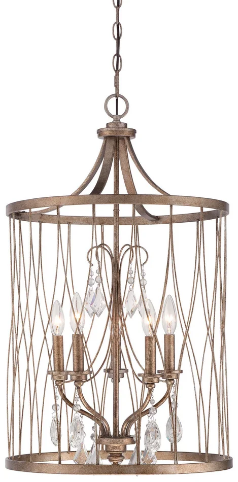 Minka-Lavery 4405-581 West Liberty Five Light Pendant, Olympus Gold