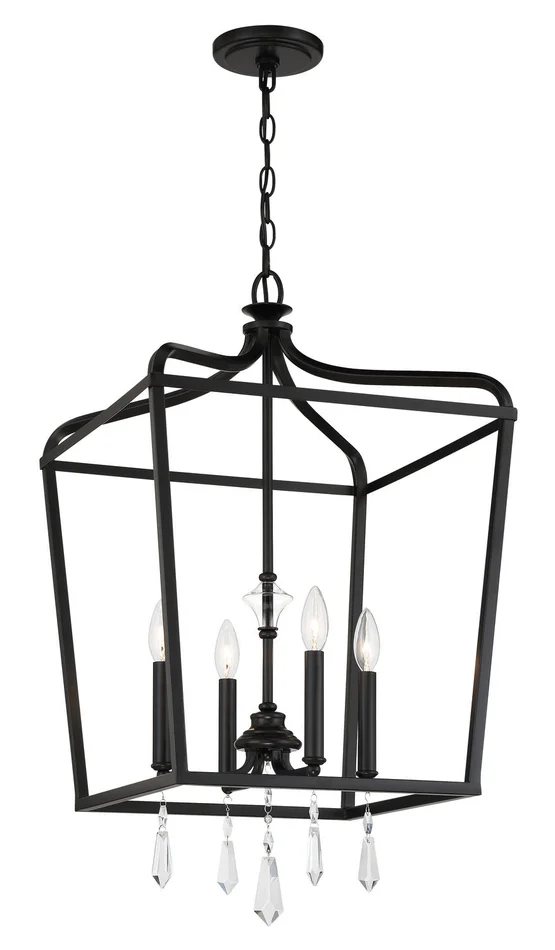 Minka-Lavery 4448-66A Laurel Estate Four Light Foyer Pendant, Coal