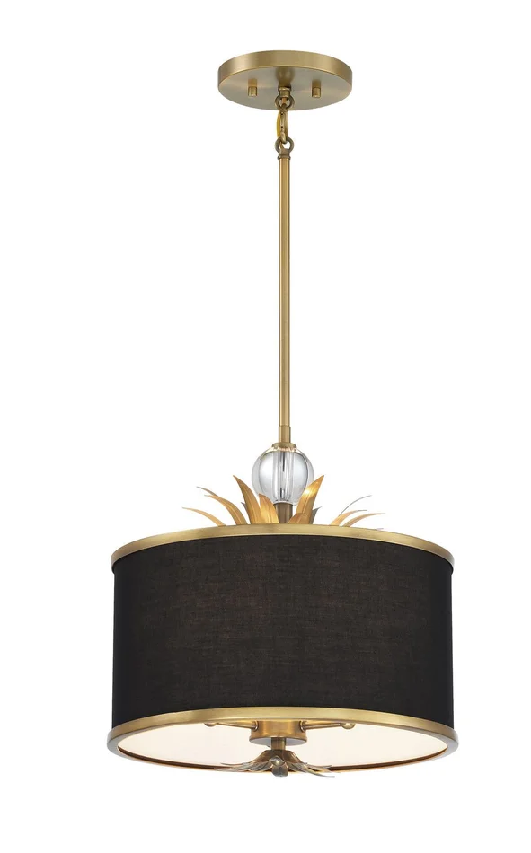 Minka Lavery 4583-672 Caprio Three Light Pendant, Natural Brushed Brass