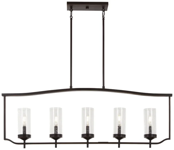 Minka-Lavery 4645-579 Elyton Five Light Island Pendant, Downton Bronze With Gold Highlights
