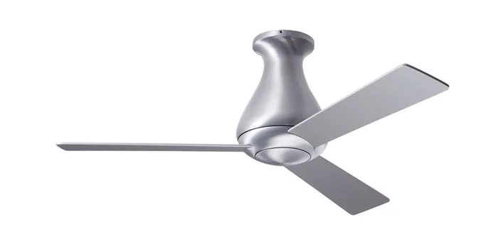 Modern Fan ALT-FM-BA-42-WH-NL-005 Altus Flush 42″ Ceiling Fan, Wall/Remote Control Combo, Brushed Aluminum with White Blades