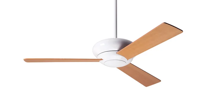 Modern Fan ALT-GW-42-MP-NL-003 Altus 42″ Ceiling Fan, Handheld Remote, Gloss White with Maple Blades