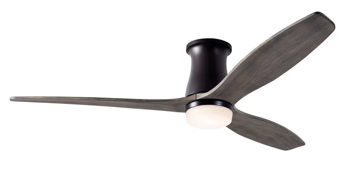 Modern Fan ARB-FM-DB-54-GY-870-WC Arbor Flush DC 54″ Ceiling Fan with 17W LED Light, Wall Control, Dark Bronze with Graywash Blades