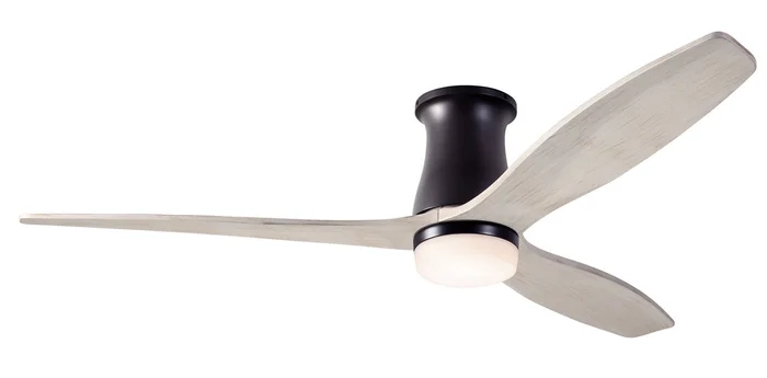 Modern Fan ARB-FM-DB-54-WW-870-RC Arbor Flush DC 54″ Ceiling Fan with 17W LED Light, Remote Control, Dark Bronze with Whitewash Blades