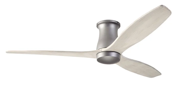 Modern Fan ARB-FM-GT-54-WW-NL-RC Arbor Flush DC 54″ Ceiling Fan, Remote Control, Graphite with Whitewash Blades