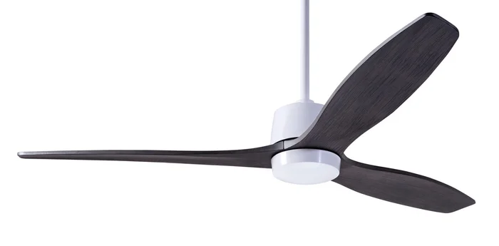 Modern Fan ARB-GW-54-EB-NL-WC Arbor DC 54″ Ceiling Fan, Wall Control, Gloss White with Ebony Blades