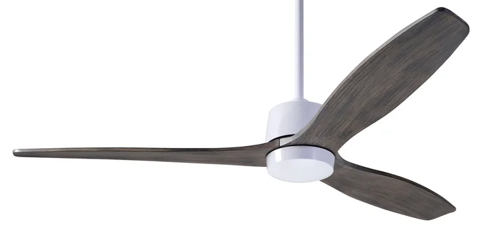 Modern Fan ARB-GW-54-GY-NL-WC Arbor DC 54″ Ceiling Fan, Wall Control, Gloss White with Graywash Blades