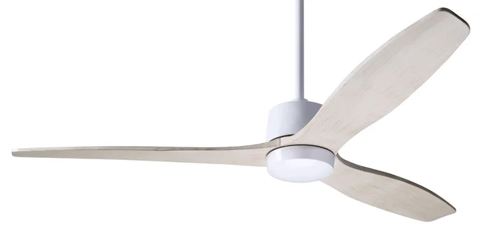 Modern Fan ARB-GW-54-WW-NL-WC Arbor DC 54″ Ceiling Fan, Wall Control, Gloss White with Whitewash Blades
