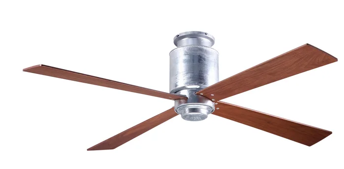 Modern Fan LAP-FM-GV-50-MG-NL-005 Lapa Flush 50″ Ceiling Fan, Wall/Remote Control Combo, Galvanized Finish with Mahogany Blades