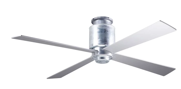 Modern Fan LAP-FM-GV-50-SV-NL-005 Lapa Flush 50″ Ceiling Fan, Wall/Remote Control Combo, Galvanized Finish with Silver Blades