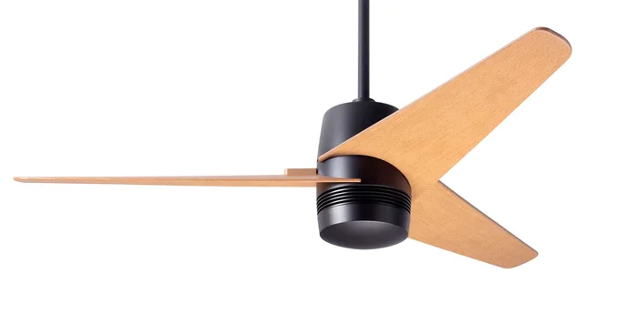 Modern Fan VEL-DB-48-MP-NL-RC Velo DC 48″ Ceiling Fan, Remote Control, Dark Bronze with Maple Blades