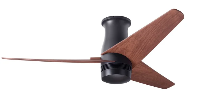 Modern Fan VEL-FM-DB-48-MG-NL-CC Velo Flush DC 48″ Ceiling Fan, Wall/Remote Control Combo, Dark Bronze with Mahogany Blades