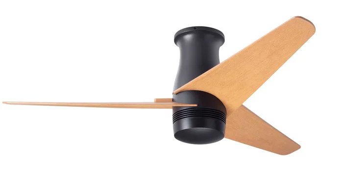 Modern Fan VEL-FM-DB-48-MP-NL-WC Velo Flush DC 48″ Ceiling Fan, Wall Control, Dark Bronze with Maple Blades