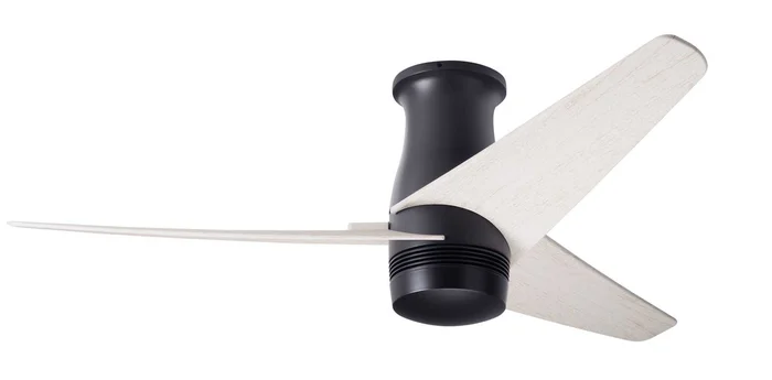 Modern Fan VEL-FM-DB-48-WW-NL-WC Velo Flush DC 48″ Ceiling Fan, Wall Control, Dark Bronze with Whitewash Blades