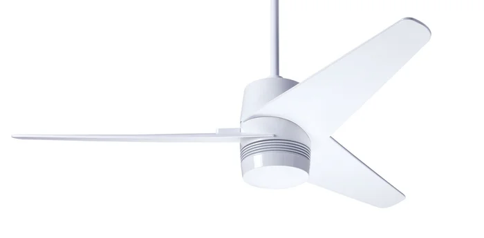 Modern Fan VEL-GW-48-WH-NL-WC Velo DC 48″ Ceiling Fan, Wall Control, Gloss White with White Blades