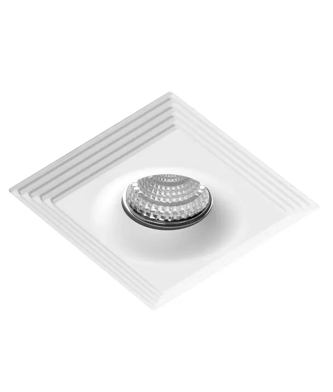 Modern Stepped White Square Downlight – Tegular Detail