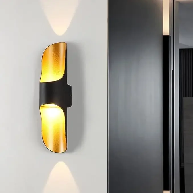 Modern Up & Down Outdoor Wall Sconce – 2x7W LED, 3000K, IP65 – UK