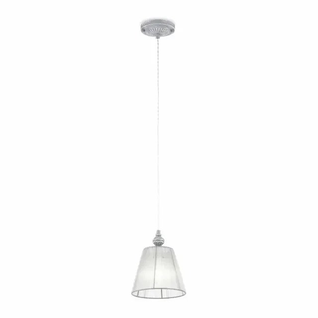 Monsoon Antique Grey with Organza Shade Pendant Light