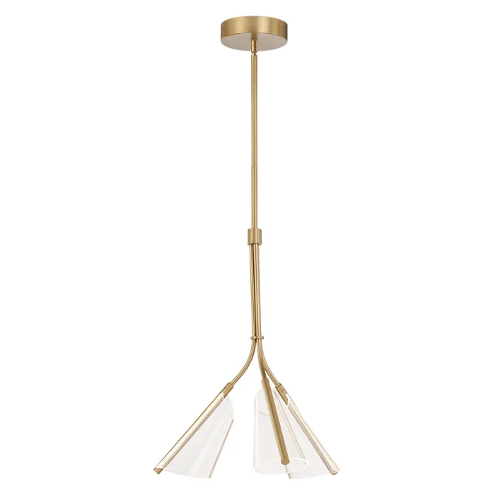 Mulberry LED Pendant in Brushed Gold/Light Guide (347|PD62622-BG/LG)