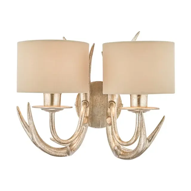 Mulroy Antler with Shades Double Wall Light