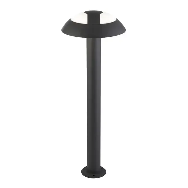 Mushroom Dark Grey with Opal Glass IP44 LED 73cm Bollard