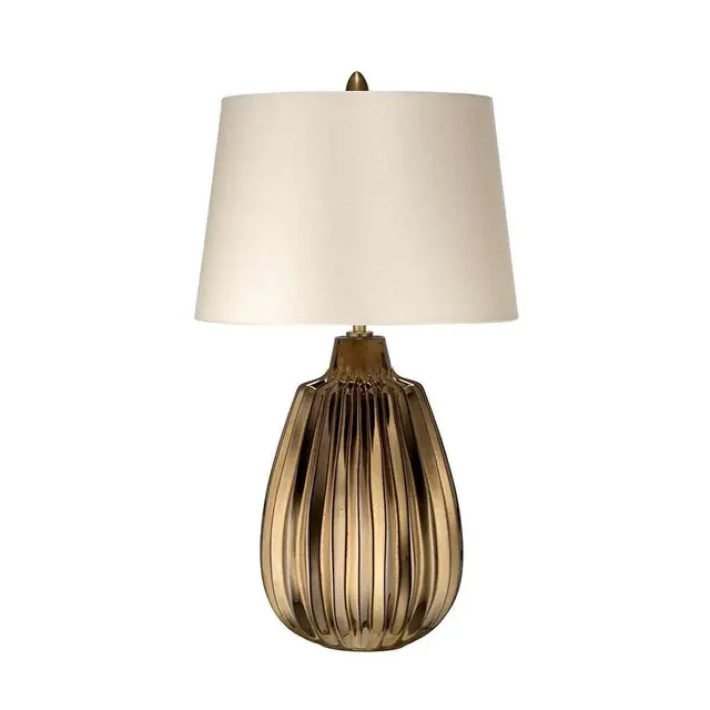 Newham Bronze with Pearl Shade 55cm Table Lamp