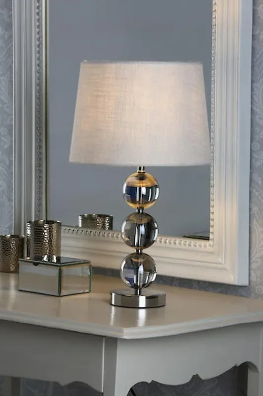 Nicholas Polished Chrome with Smoked Glass Base Only Table Lamp