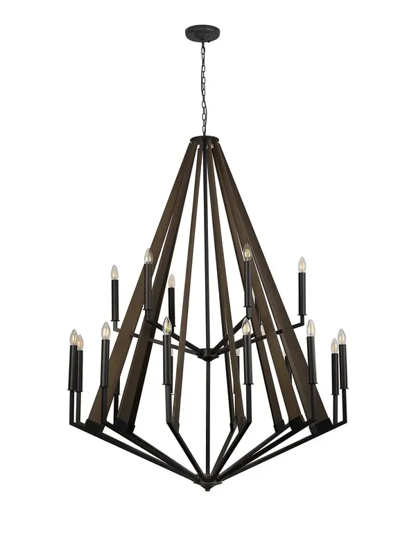 Nicola Pendant 18 Light – Black