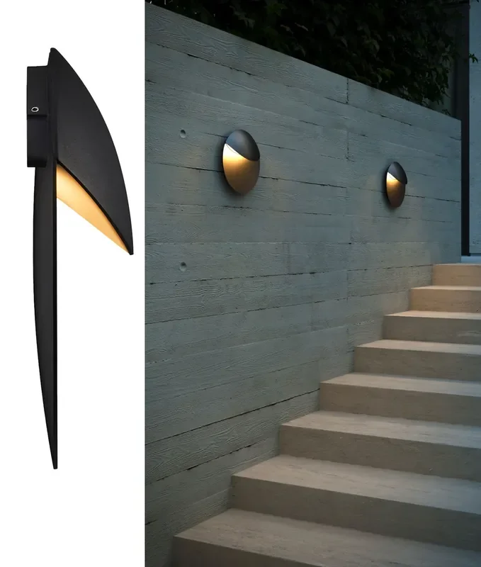 No Glare LED Black Exterior Wall Light – Corrosion Resistant