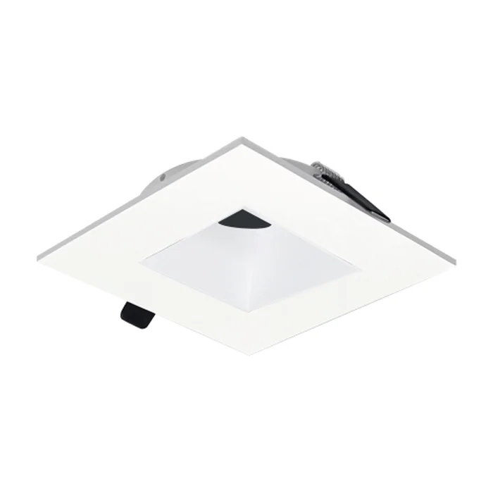 Nora Lighting NIOC-2SNDSQMPW 2″ Iolite Canless Square Downlight Trim, Matte Powder White