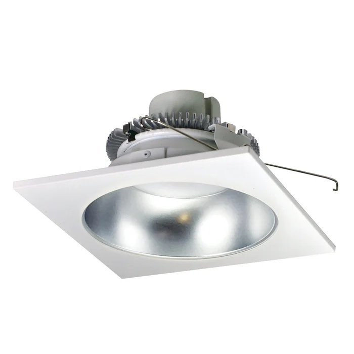Nora Lighting NLCBC2-65340DW/10LE4 6″ Cobalt Click Square Retrofit Reflector with Round Aperture, 1000lm / 12W, 4000K, Diffused Clear Reflector / White Flange, 120-277V input; Phase or 0-10V dimming