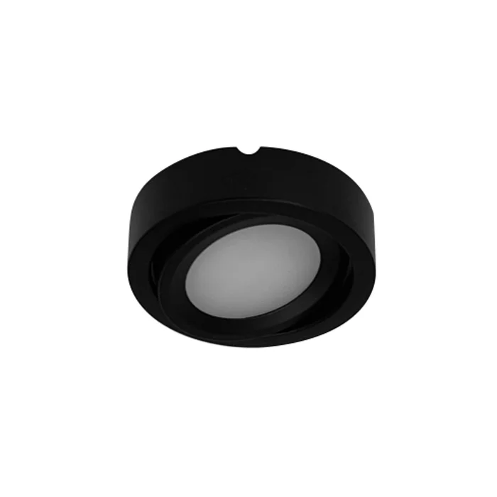 Nora Lighting NMP-A27B 12V Adjustable Josh LED Puck Light, 3.5W, 300 Lumens, 2700K, Black