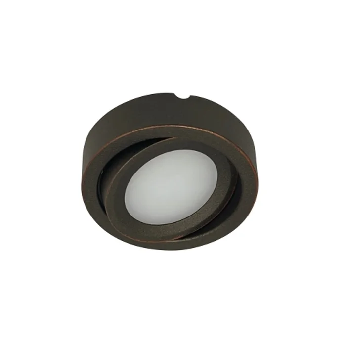 Nora Lighting NMP-A35BZ 12V Adjustable Josh LED Puck Light, 3.5W, 300 Lumens, 3500K, Bronze
