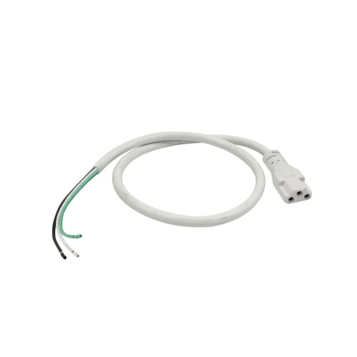 Nora Lighting NUA-904W 72″ 3-Wire Hardwire Connector for Bravo Frost Tunable White Undercabinet Lights, White