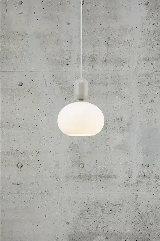 Notti Grey with White Opal Glass Pendant Light