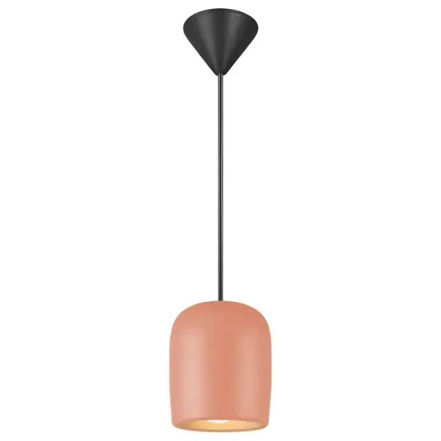 Notti Terracotta with Black Cable Pendant Light