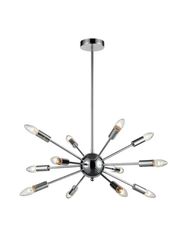 Nova 12 Light Chrome Modern Pendant Light