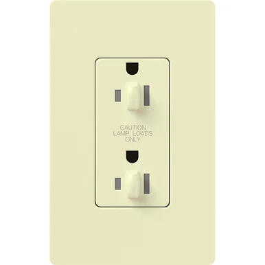 NTR-20-DDTR-AL Architectural, Dual Dimming, Tamper Resistant Receptacle (gloss)