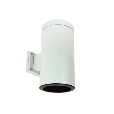 NYLI-6WI1BBW 6″ Cylinder White Wall Mount Incandescent Refl. Black