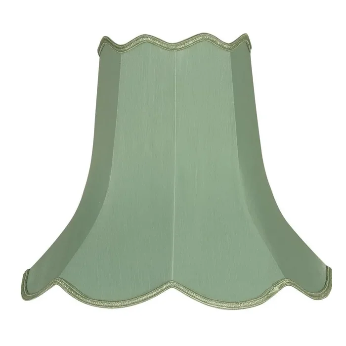 Oaks S701/12 SE Sage Green 12″ Faux Silk Scalloped Lamp Shade