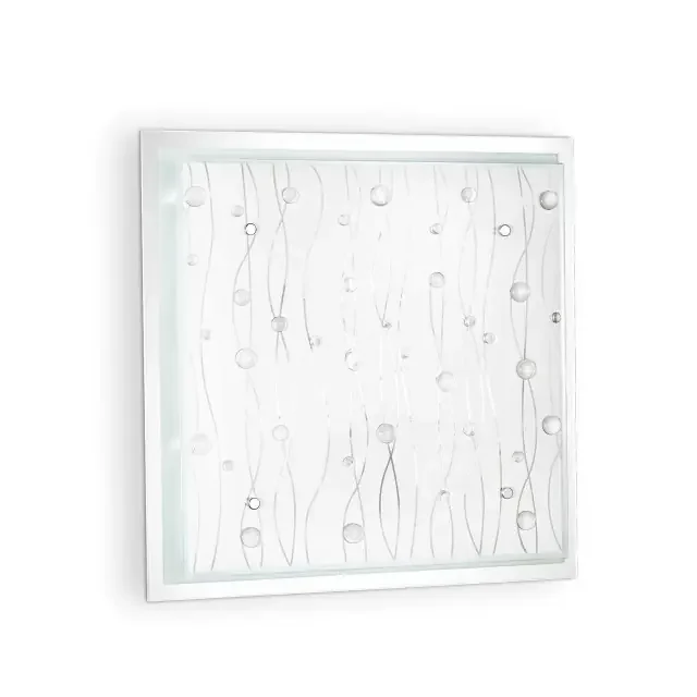 Ocean PL3 3 Light Transparent Buttons Flush Ceiling or Wall Light