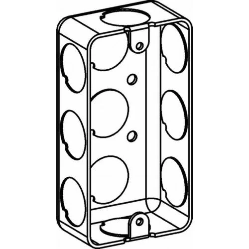 Orbit 1-1/4″ Deep, 1-Gang Drawn Super Shallow Handy Box With 1/2″ KO