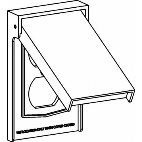 Orbit 1CP-DV Plastic 1-Gang Device Cover 1 Duplex Vertical Device Mount – Gray