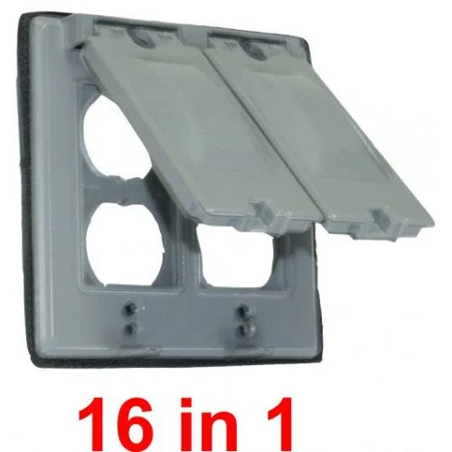 Orbit 2C-U-W 2-Gang Universal Weatherproof Cover – White