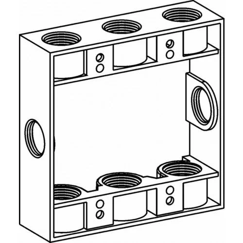 Orbit 2EXB50-8 2-Gang Weatherproof Extension Ring 8 1/2″ Hubs 1″ Deep – Gray