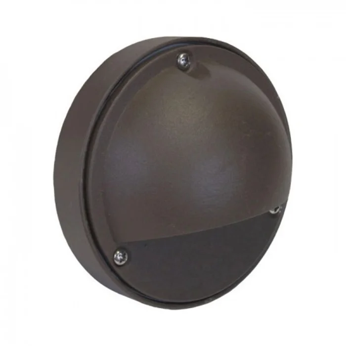 Orbit 7011-BR 4″ Cast Aluminum Surface Moon Step Light/Wall Light, 12V, 20W, Bronze
