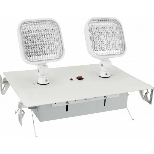 Orbit EL2LR-W Two-Head Recess LED Emergency Light, White Housing