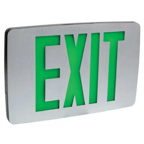 Orbit ESLAM-B-A-R-AC Micro LED Cast Aluminum Exit Sign, Black Housing, Aluminum Faceplate, Red Letters, AC Only